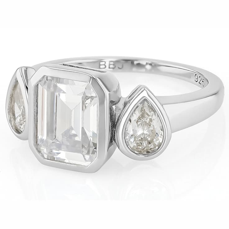 Round CZ Cocktail Ring 2.32ctw In Sterling Silver