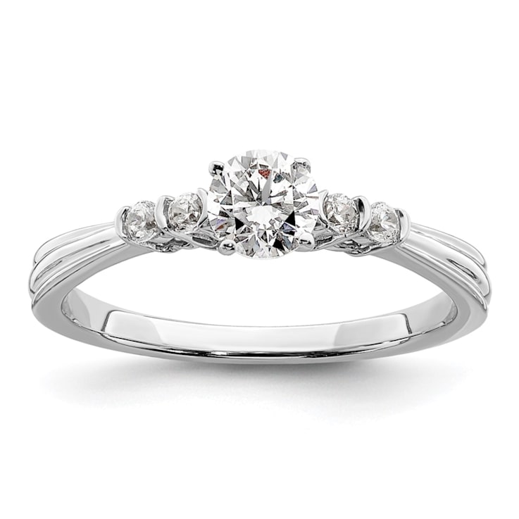 Rhodium Over 10K White Gold Lab Grown Diamond VS/SI GH, Complete
Engagement Ring 0.5ctw