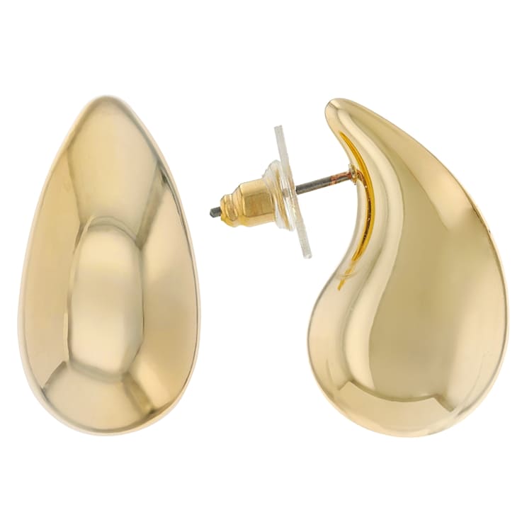 Sculptural Gold-Tone Hoop Earring Set Of 5