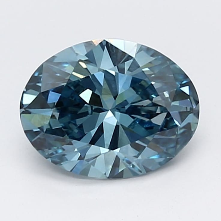 1.19ct Vivid Blue Oval Lab-Grown Diamond VS2 Clarity IGI Certified
