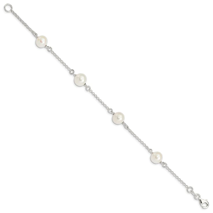 Sterling Silver Freshwater Cultured Pearl Bracelet