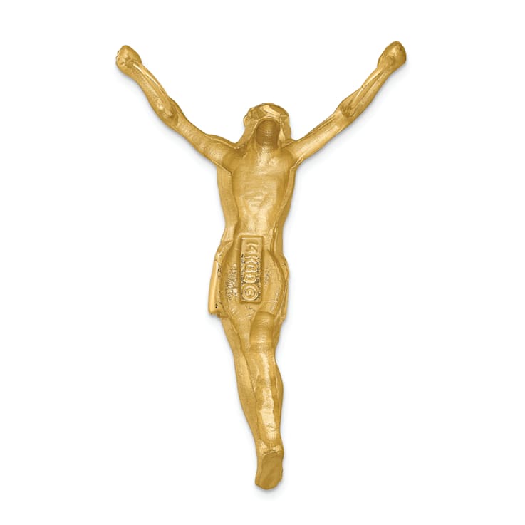 14k Yellow Gold Brushed and Diamond-Cut Corpus Chain Slide