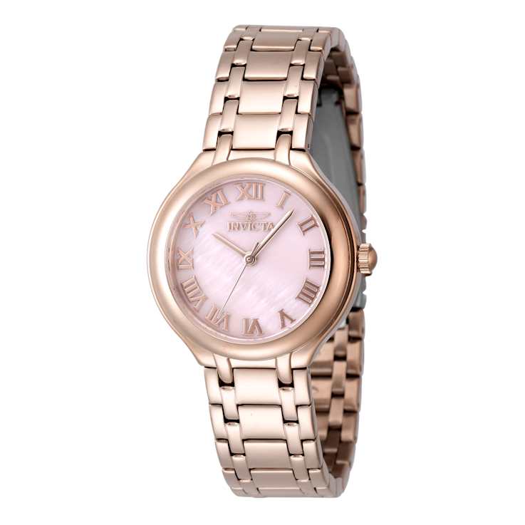Invicta Wildflower 32mm Rose Stainless Steel Bracelet Quartz Watch