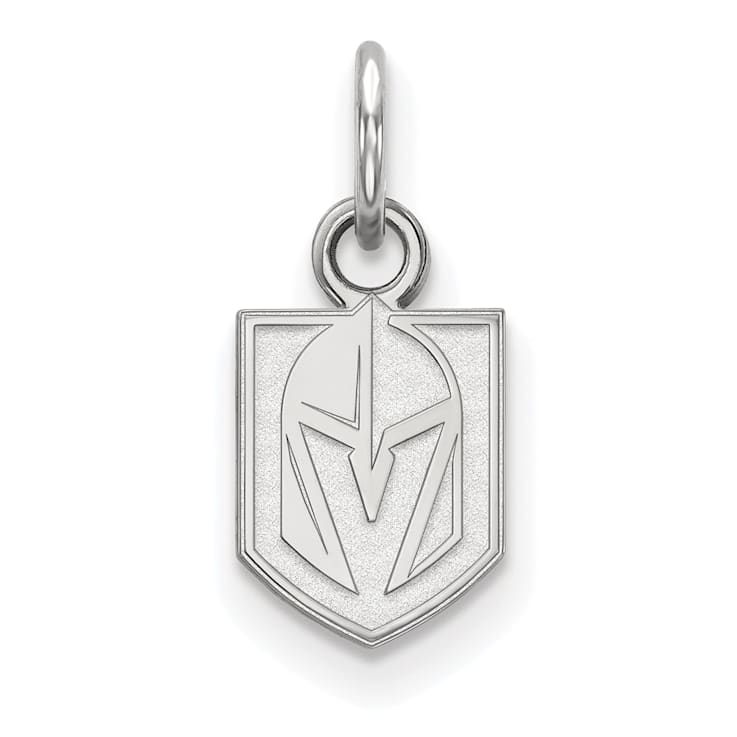Rhodium Over Sterling Silver NHL LogoArt NHL Vegas Golden Knights Extra
Small Pendant