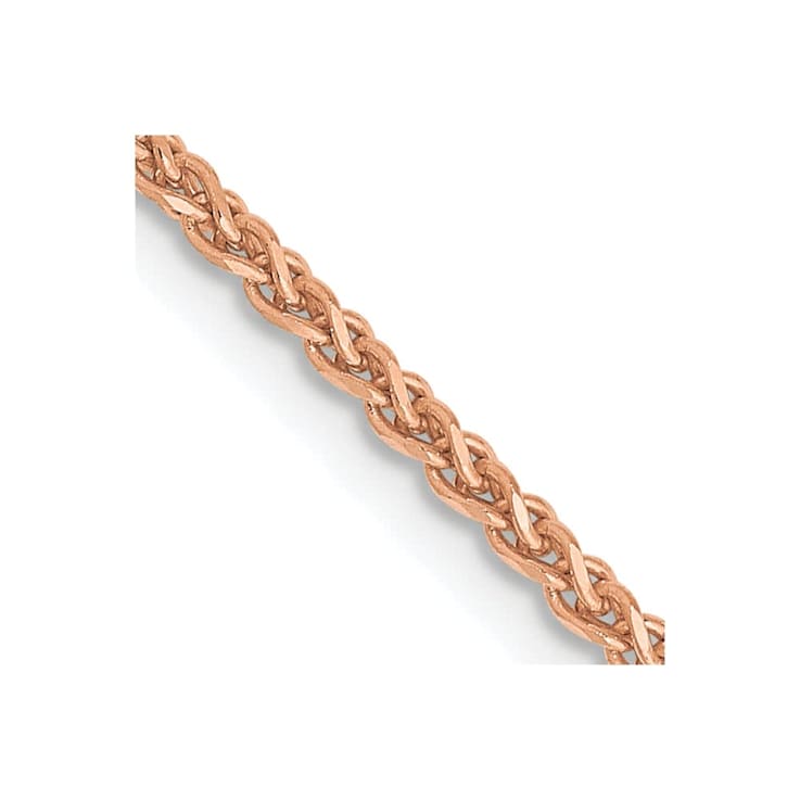 14k Rose Gold 1.40mm Wheat Chain 24"
