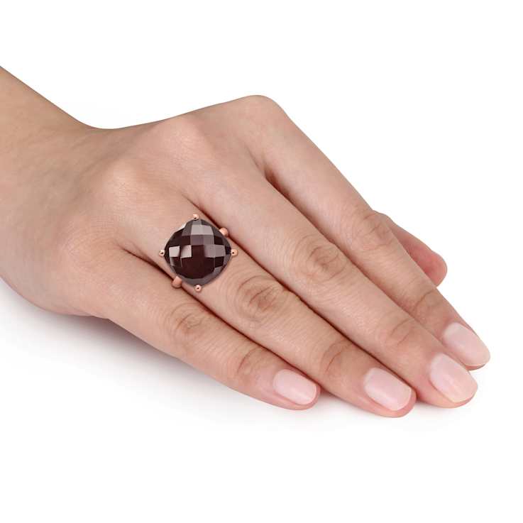 Garnet 14K Rose Gold Ring 15.00ctw