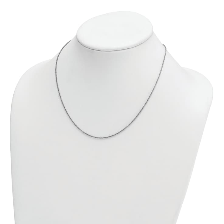 Platinum 950 Over Sterling Silver Fancy Glitter 18" with 2"
Extension Rope Chain Necklace