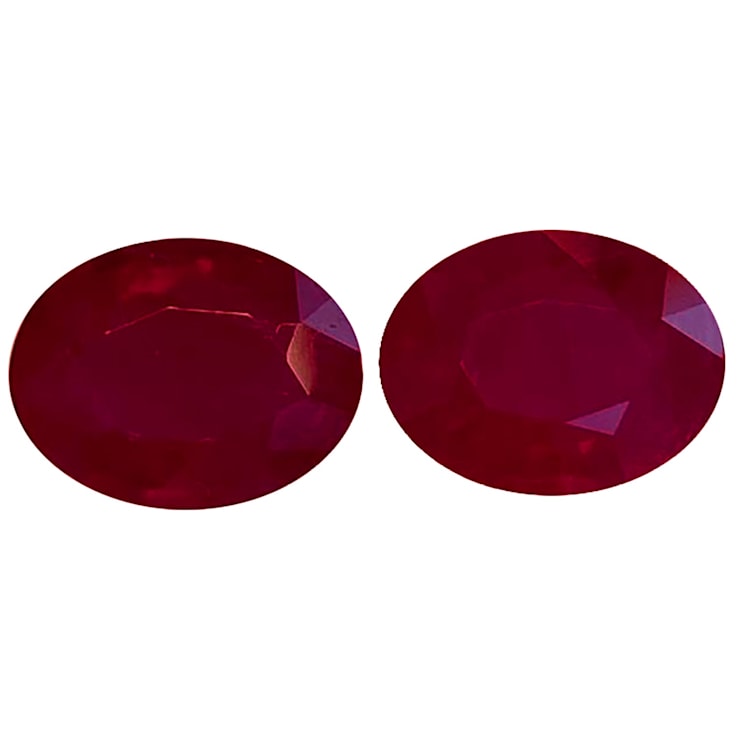Ruby 9x7mm Oval Matched Pair 4.16ctw