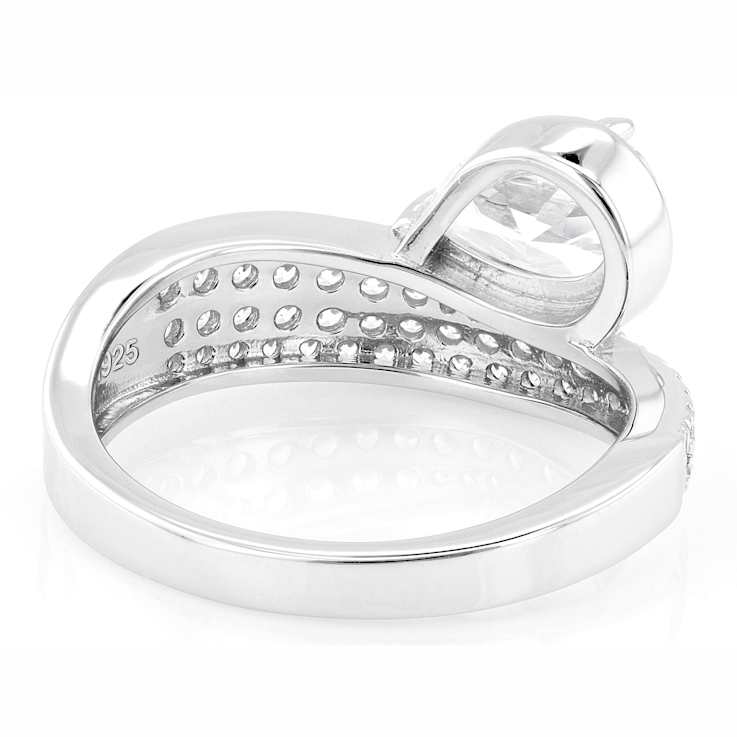 CZ Bypass Ring In Sterling Silver 2.86ctw