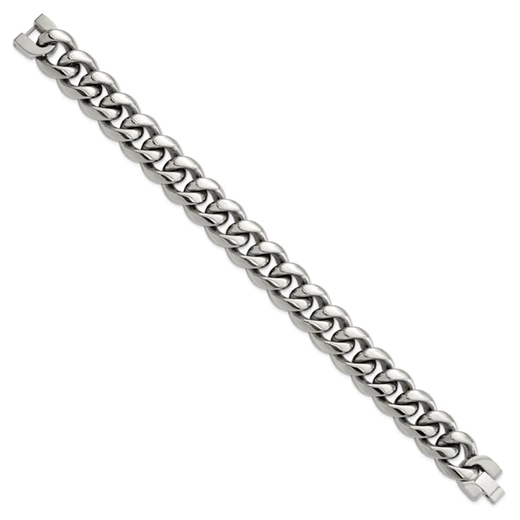 Titanium Polished 14.50mm Curb Bracelet