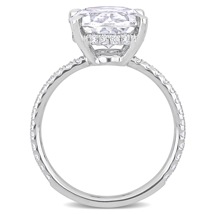 大人気新作 7/8 4 CT White 10K in Ring Engagement Moissanite Created DEW 時計