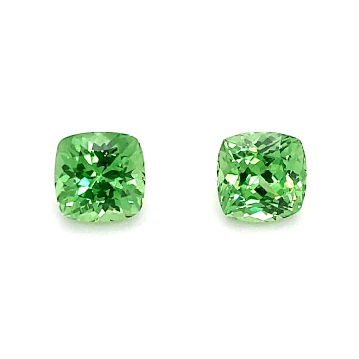 Tsavorite 6mm Cushion Matched Pair 2.74ctw