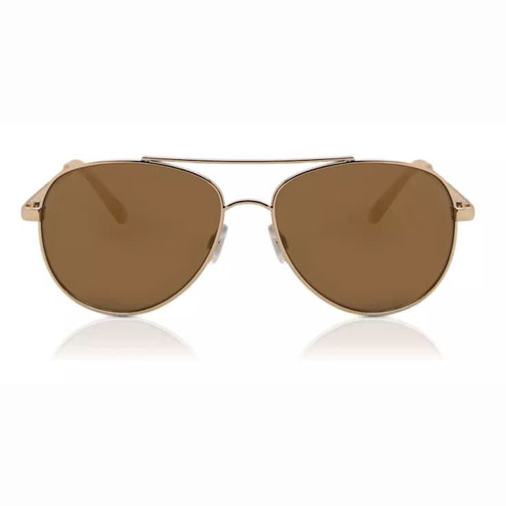 OSCAR by Oscar de la Renta Gold Tone Aviator Frame / Brown Lenses Sunglasses