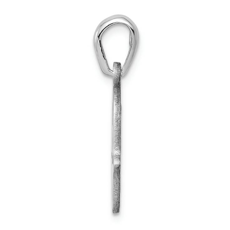 Rhodium Over 14k White Gold Star of David Chamseh Pendant