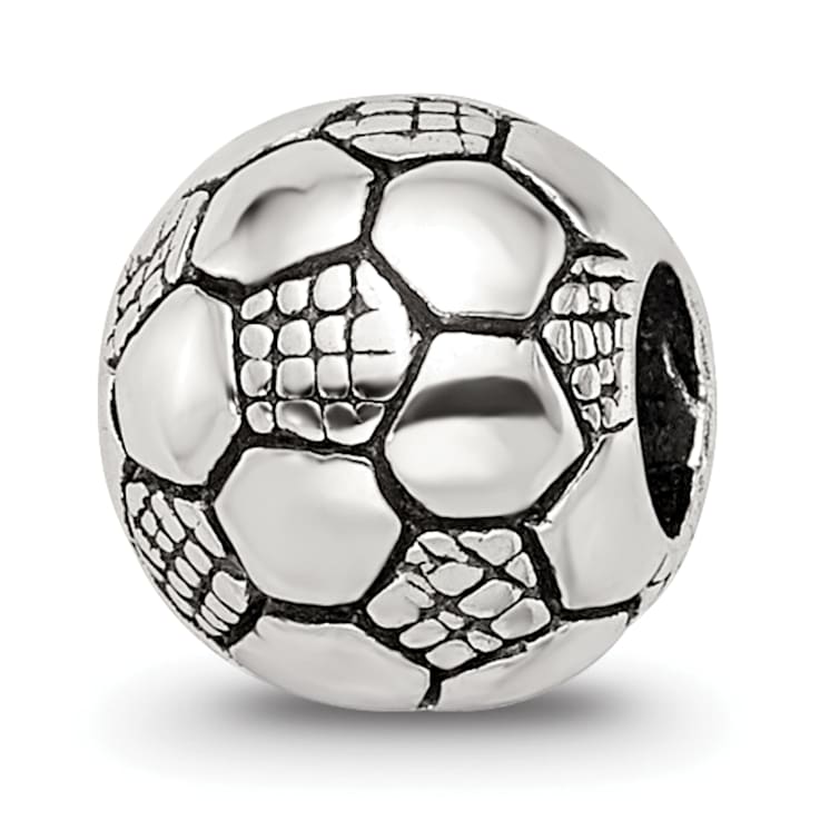 Sterling Silver Soccer Ball Bead