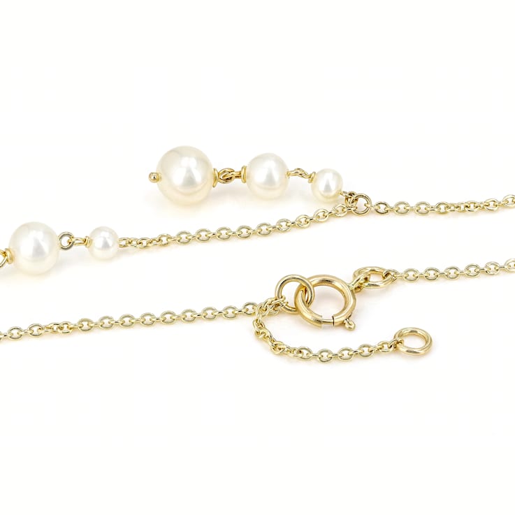 Fresh Water Pearl 14k Yellow Gold 17" Necklace