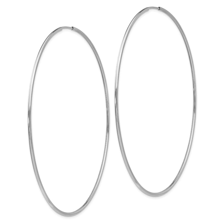 Rhodium Over 14k White Gold Polished 2 11/16