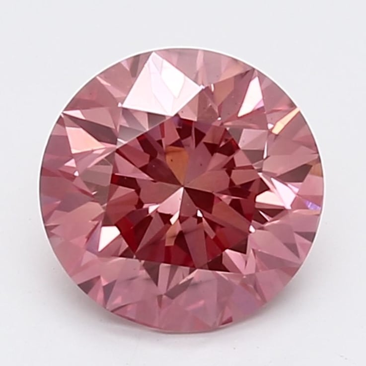1.52ct Vivid Pink Round Lab-Grown Diamond SI1 Clarity IGI Certified