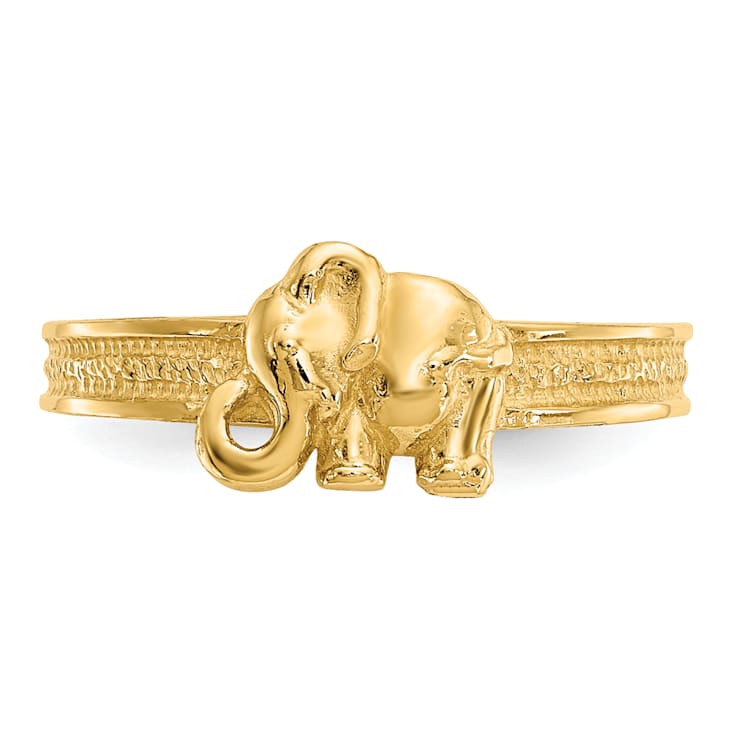 14K Yellow Gold Elephant Toe Ring