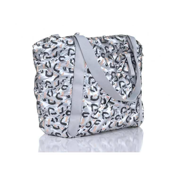 GO Dash Dot Weekender Handbag in Cheetah Silver Blue