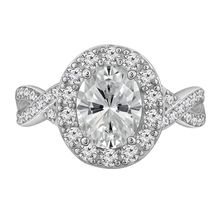 White Cubic Zirconia Platinum Over Sterling Silver Ring 2.68ctw