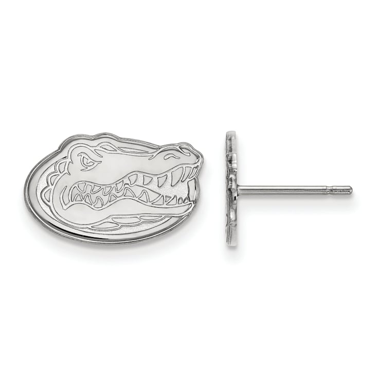 Rhodium Over Sterling Silver  LogoArt University of Florida Extra Small
Post Earrings