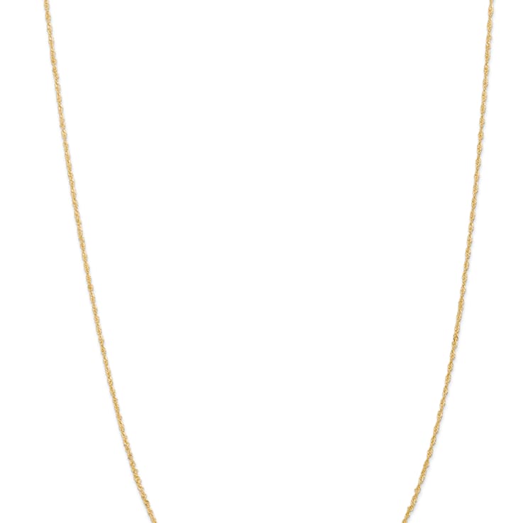 18K Yellow Gold 1.1mm Solid Singapore 18 Inch Chain