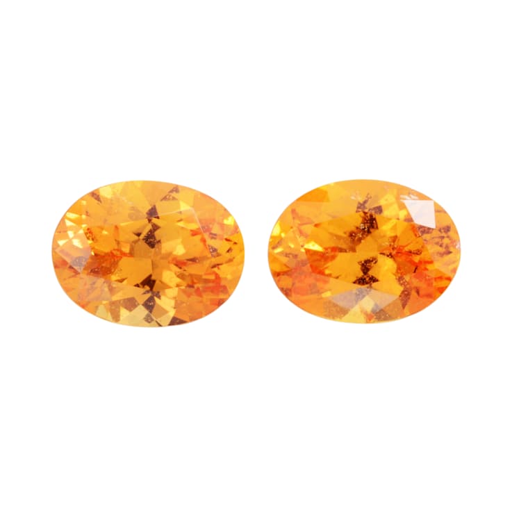 Mandarin Garnet 6.5x5.0mm Oval Matched Pair 1.72ctw