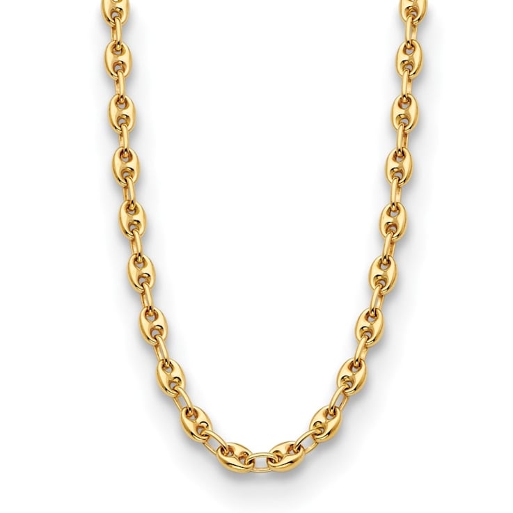14K Yellow Gold 5mm Anchor Link 24-inch Necklace