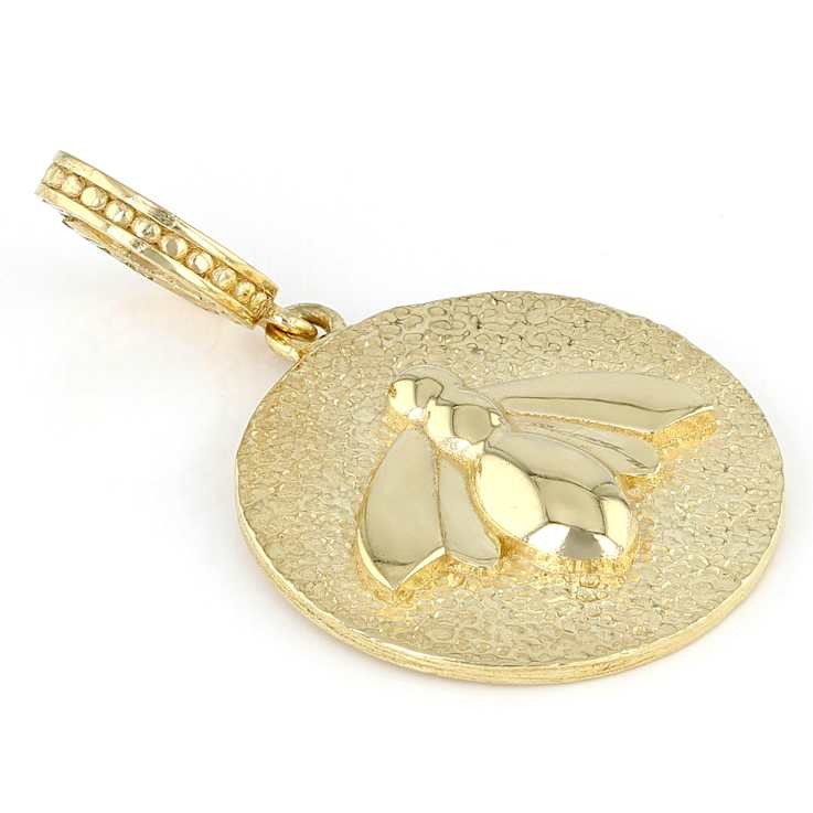 Bee Enhancer Pendant In 18K Gold Over Sterling Silver