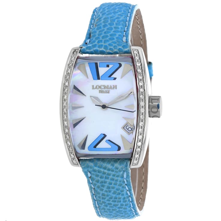 Locman Women's Panorama Blue Leather Strap Watch
