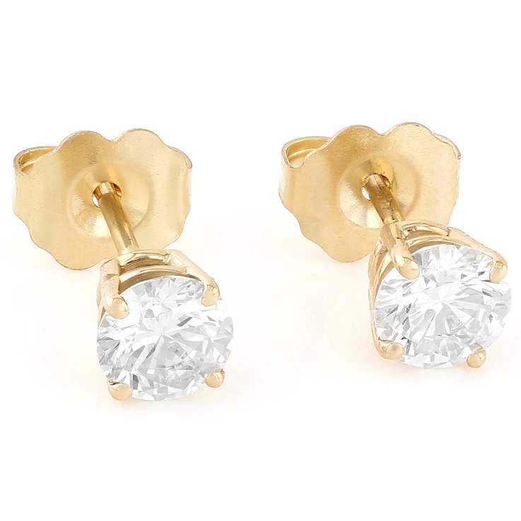 Lab-Grown Diamond Stud Earrings In 14K Gold 0.75ctw