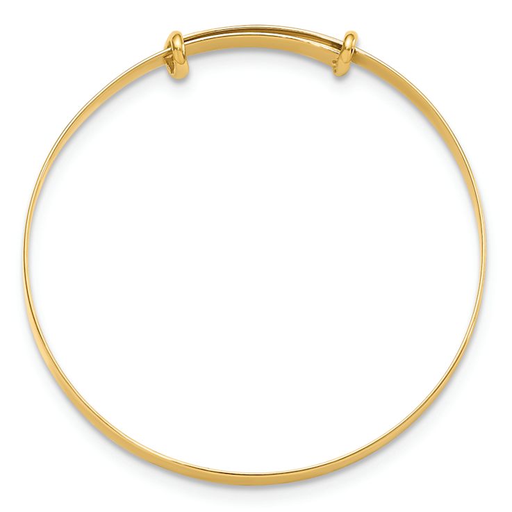 14k Yellow Gold Polished 3mm Expandable Baby Bangle