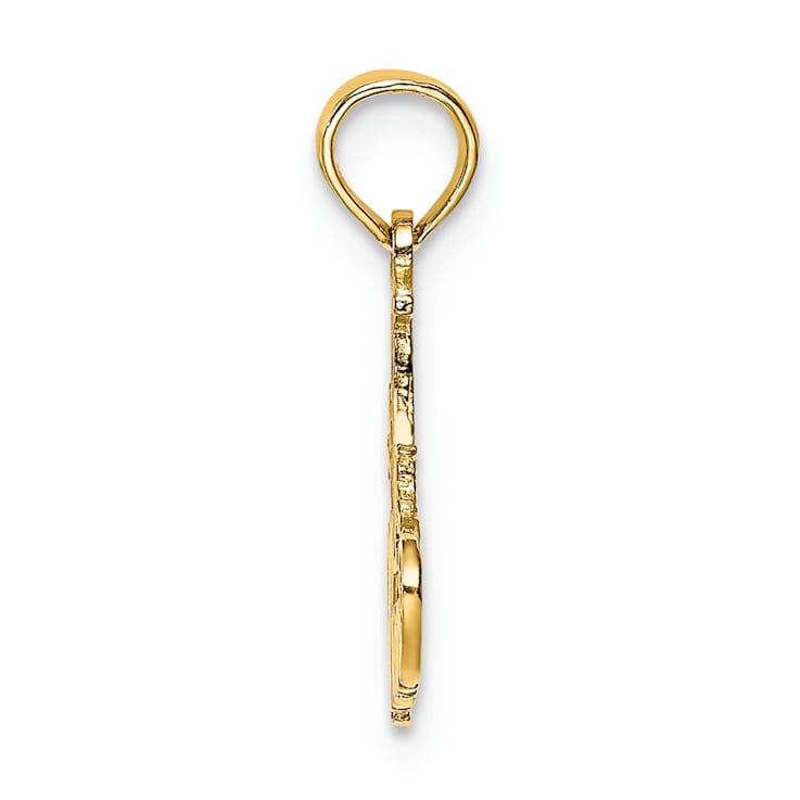 14K Yellow Gold Polished Number 1 MOM Pendant