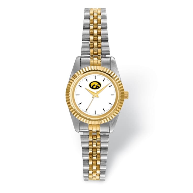 LogoArt University of Iowa Pro Two-tone Ladies Watch