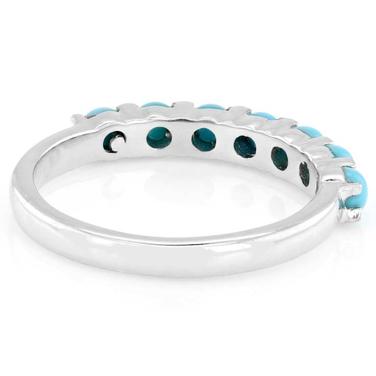 Turquoise Stackable Band Ring In Sterling Silver 3mm