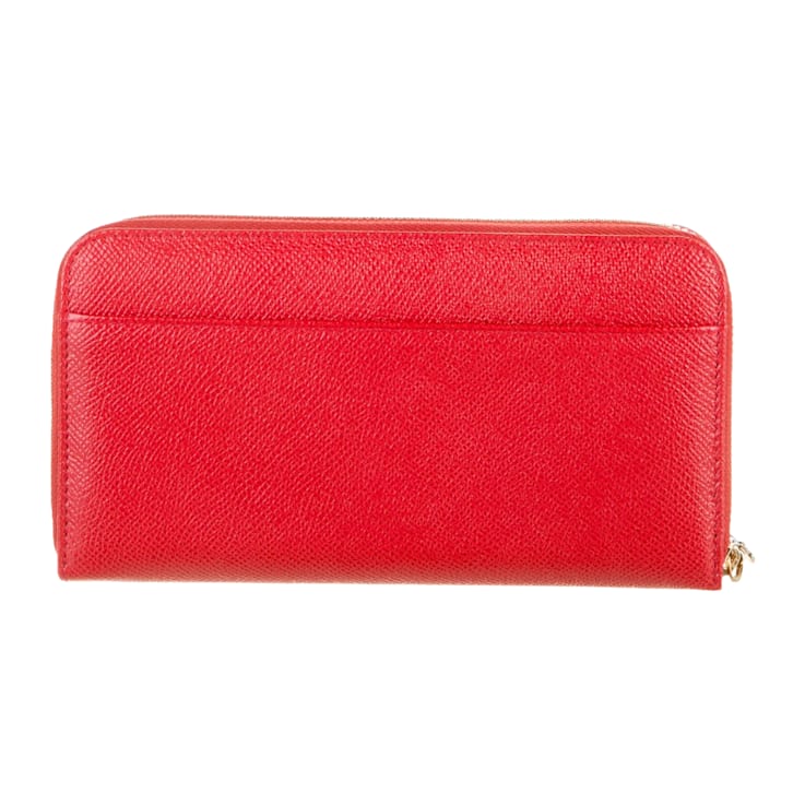 Dolce and Gabbana Ibiscus Continental Leather Wallet