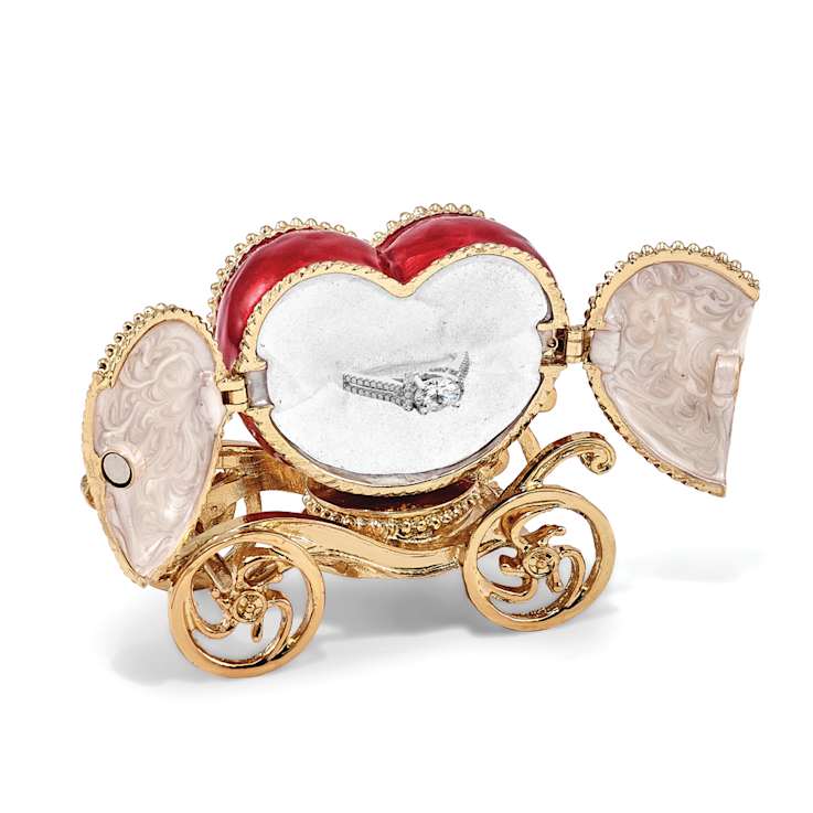 SCARLET HEART Carriage with Ring Pad Trinket Box