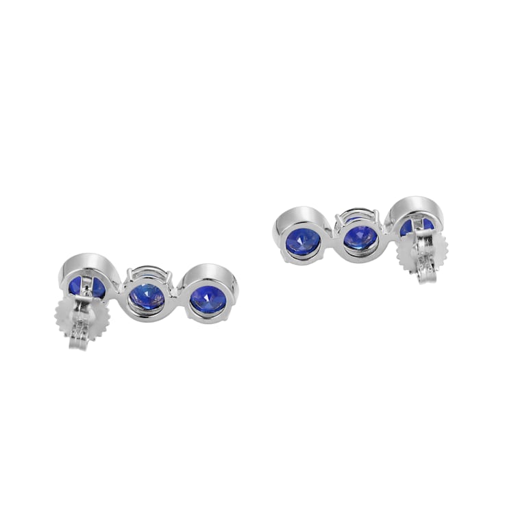 Lab Created Blue Sapphire Platinum Over Silver September Birthstone
Earrings 4.94ctw