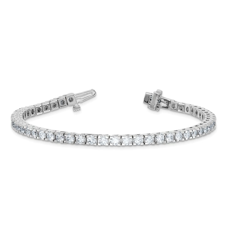 Rhodium Over 14K White Gold 5.00 ct. Near Colorless Moissanite 4 Prong
Tennis Bracelet