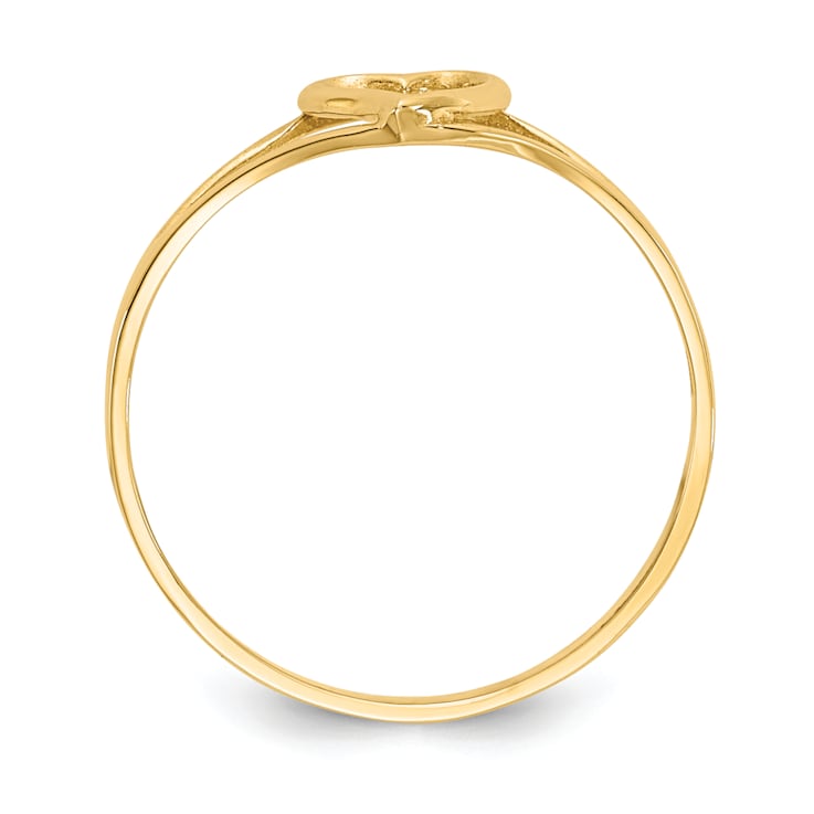 14K Yellow Gold Heart Baby Ring