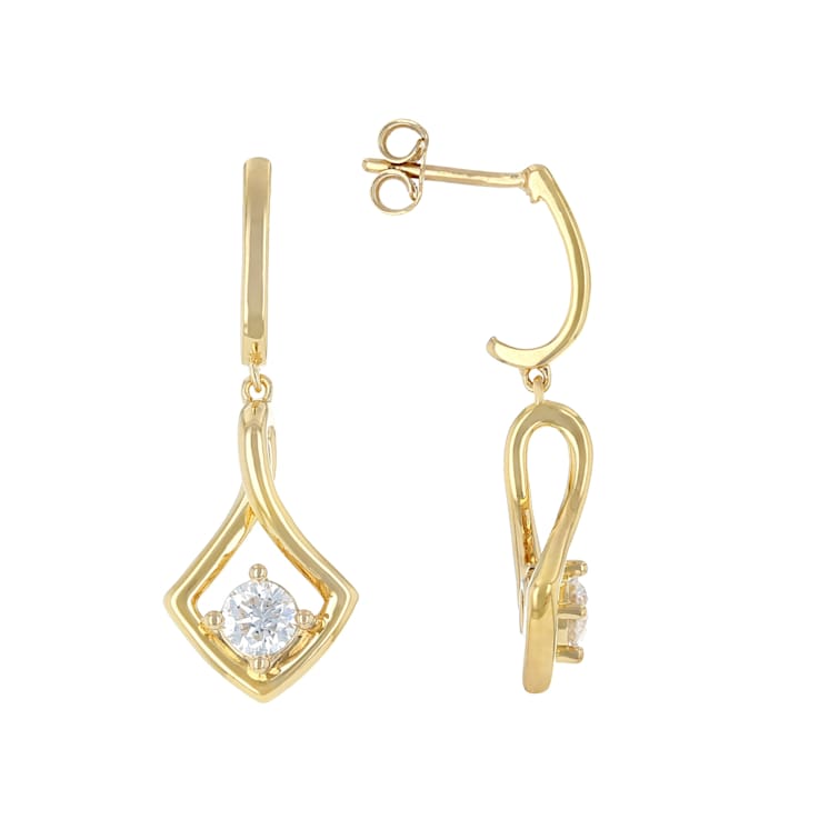 Statement Lab-Grown Diamond Dangle Earrings 0.50ctw In 14K Gold Over
Sterling Silver