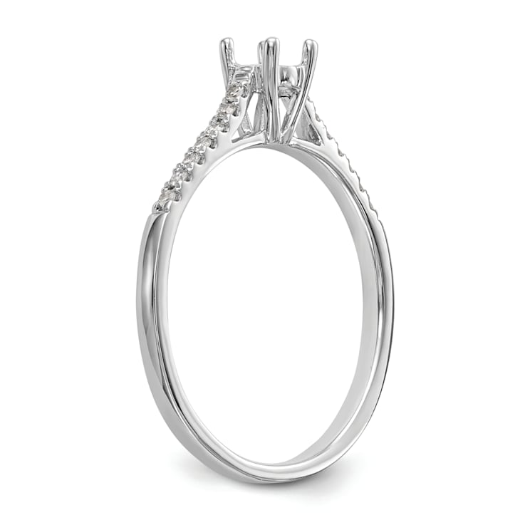 Rhodium Over 14K White Gold First Promise Diamond Promise/Engagement
Ring 0.18ctw