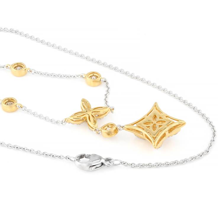 Lab-Grown Diamond Y Necklace In 14K Gold Over Sterling Silver 1.00ctw