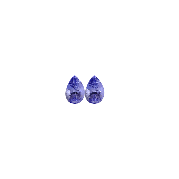 Tanzanite 8x5mm Pear Shape Matched Pair 1.40ctw