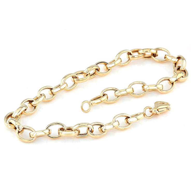 Rolo Link Chain Bracelet In 10K Gold