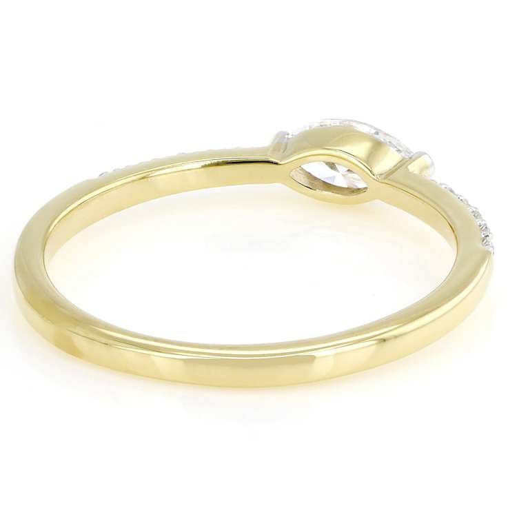 Marquise And Round Lab-Grown Diamond Band Ring In 14K Gold Over Sterling
Silver 0.40ctw