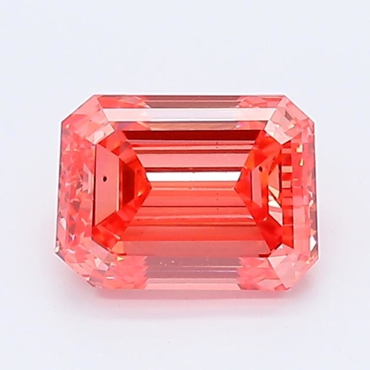 1.03ct Vivid Pink Emerald Cut Lab-Grown Diamond SI1 Clarity IGI Certified