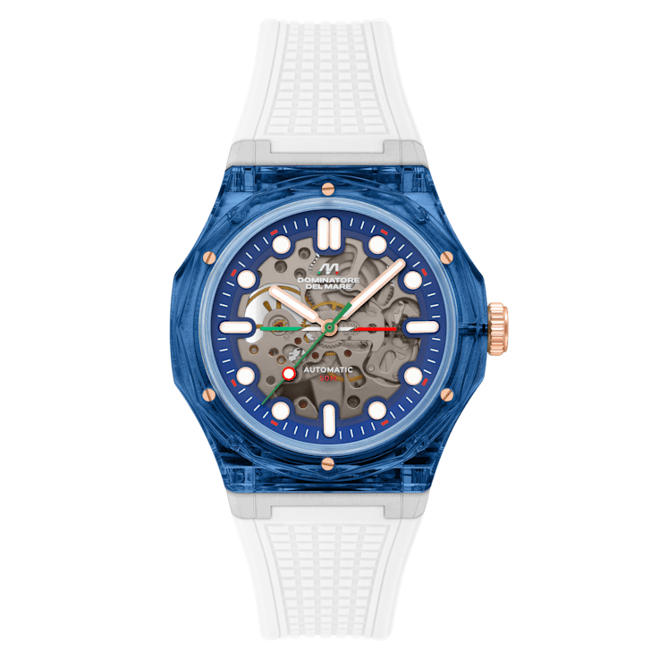 Dominatore Del Mare Ravello Blue Dial Blue Bezel White Stainless Steel
Band Automatic Watch