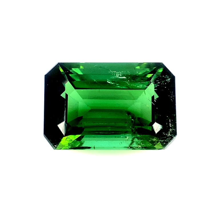 Green Tourmaline 13.0x8.6mm Emerald Cut 6.78ct